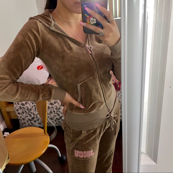 Juicy Couture Brown Velour Tracksuit 